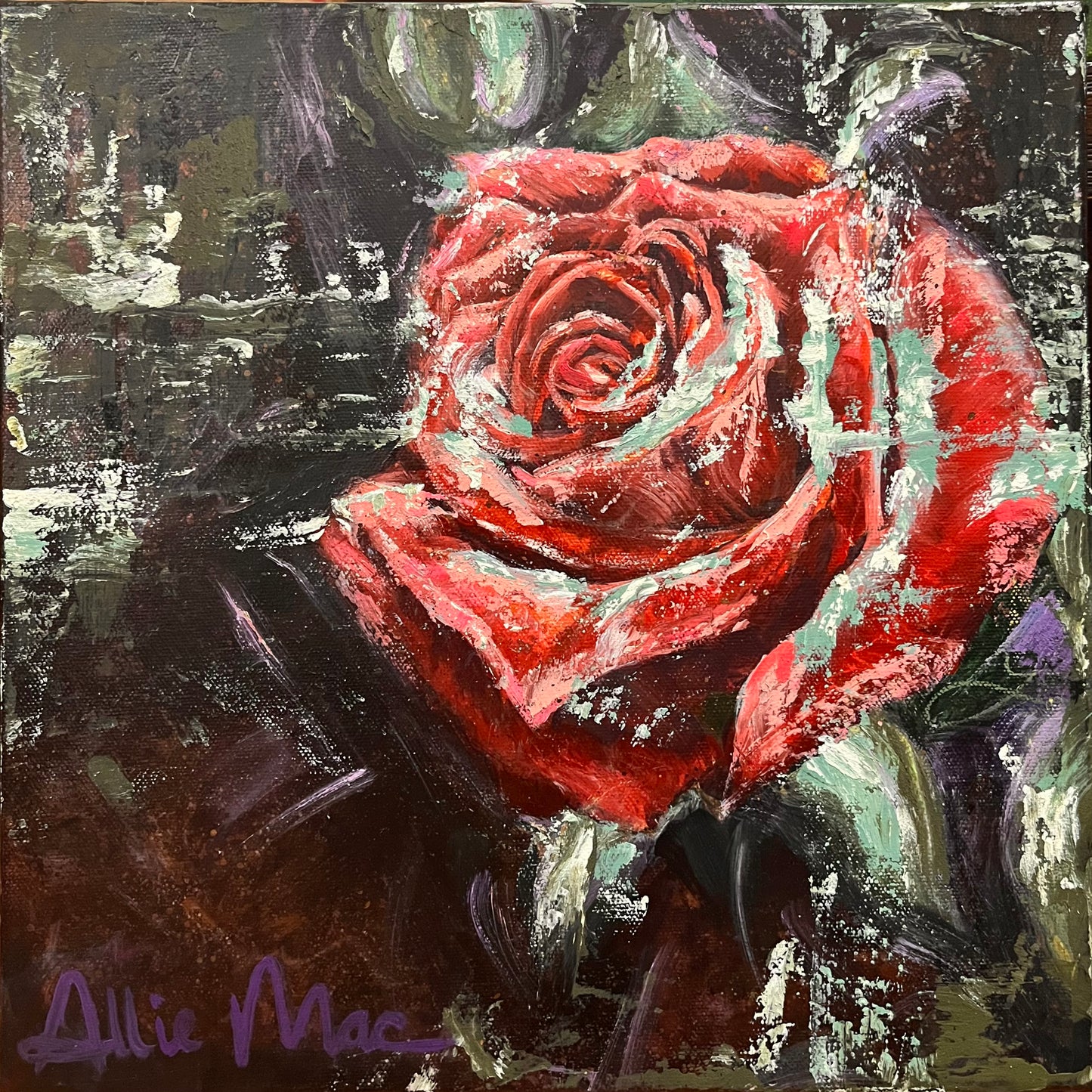 Oklahoma Rose Original Oil Painting