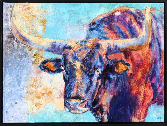 Wichita Longhorn Original Oil Painting